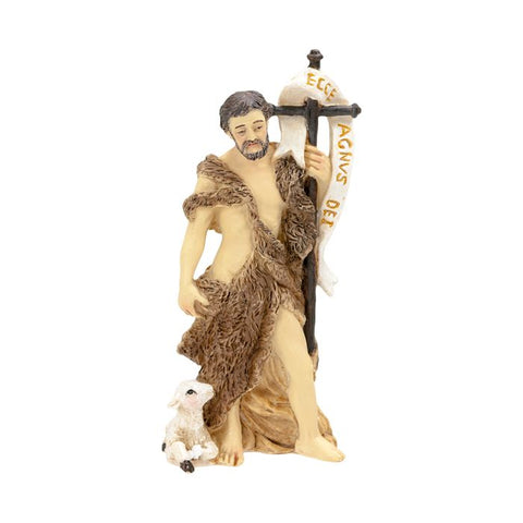 4"  Resin Hand Painted Statue of Saint John the Baptist