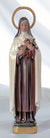 St. Theresa Pearlized statue with rhinestone halo.