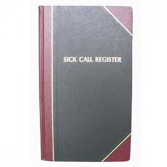 Sick Call Register - books - Patrick Baker & Sons