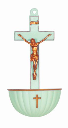 LUMINOUS CRUCIFIX HOLY WATER FONT