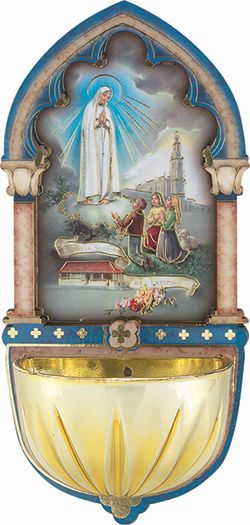 OUR LADY OF FATIMA MULTI-DIMENSIONAL HOLY WATER FONT