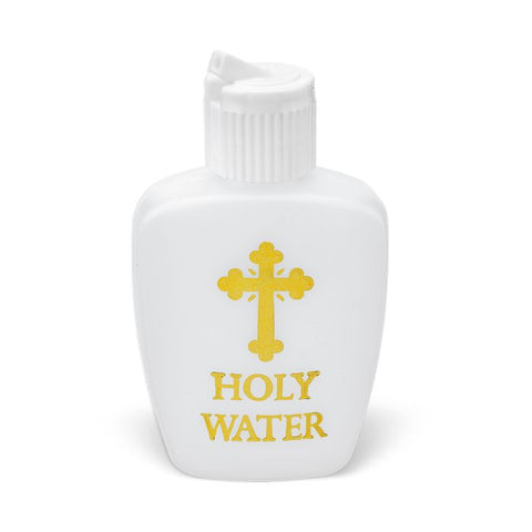 3 1/4" 2 Ounce Gold Stamped Holy Water Bottle - Holy Water Bottles - Patrick Baker & Sons