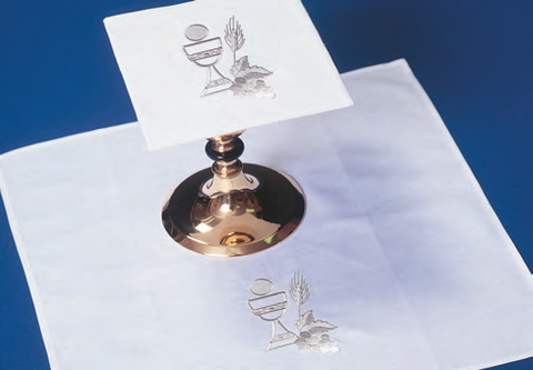 Mass Linen Set – Chalice with Wheat and Host - Altar Linens - Patrick Baker & Sons