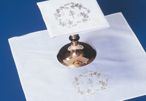 Mass Linen Set – Chi Rho with Grapes and Leaves - Altar Linens - Patrick Baker & Sons