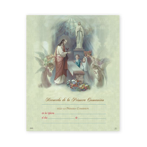 8" x 10" Spanish First Communion Certificates