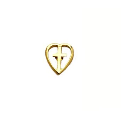 Cross in Heart Lapel Pin