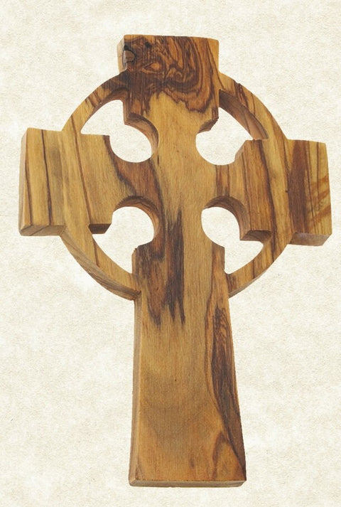 20 W  Celtic Wall Cross made of Olive Wood