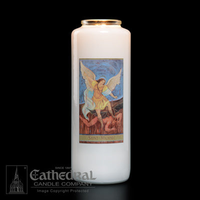 St. Michael 6-Day Glass Candle