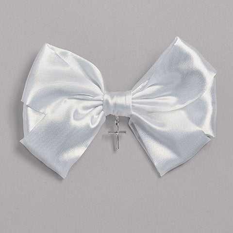 COMMUNION HAIR BOW WITH CROSS