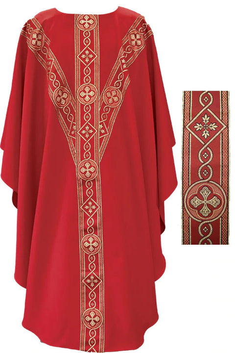 Beau Veste Chasuble with Traditional Italian Banding (Style: 2144)