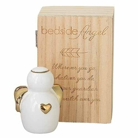 2.5"H BEDSIDE ANGEL WOOD GIFT BOX