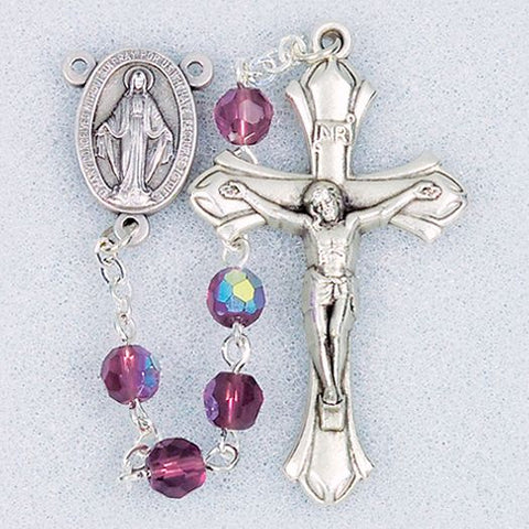 FEBRUARY-DELUXE BIRTHSTONE ROSARY