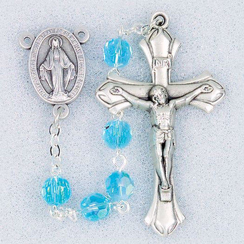 MARCH-DELUXE BIRTHSTONE ROSARY