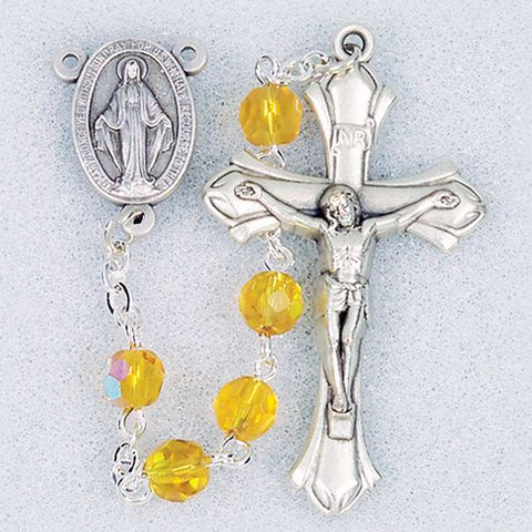 NOVEMBER-DELUXE BIRTHSTONE ROSARY