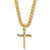 1-3/8 Inch Two-Tone 14K Gold Over Sterling Silver Nail Cross Necklace