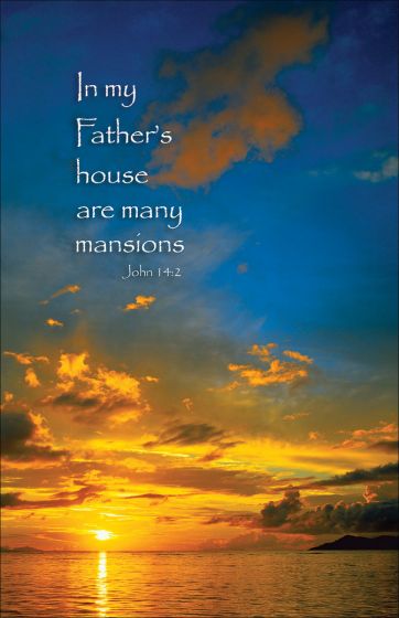 Funeral - In My Father's House - Standard Size Bulletin PACK OF 100