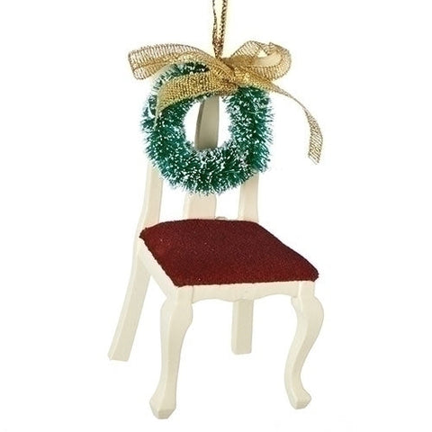 3.5"H CHAIR WITH WREATH MEMORIAL ORNAMENT