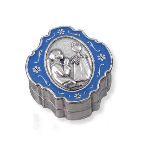 Communion Metal Keepsake  White or Blue