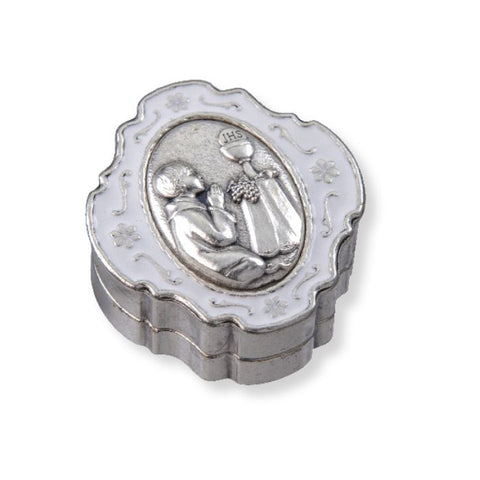 Communion Metal Keepsake  White or Blue