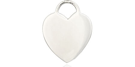 Sterling Silver Heart Medal With 18 Inch Chain