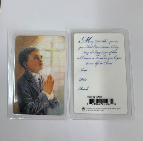 35 157 40 BOY COMMUNION HOLY CARD