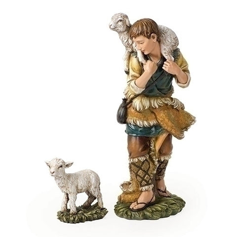 27" SCALE 2PC ST SHEPHERD/LAMB NATIVITY 39530 23"H - Nativities - Patrick Baker & Sons
