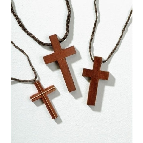 18690  WOOD CROSS PENDANT