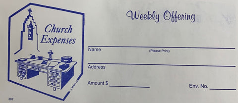 387 WEEKLEY OFFERING ENVELOPES PER 100