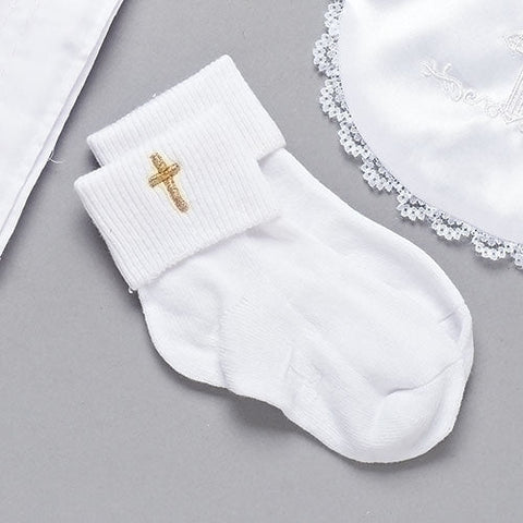 BAPTISM SOCKS WITH CROSS