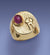 Bishop's Ring 4365  Amethyst Gold Plated Sterling