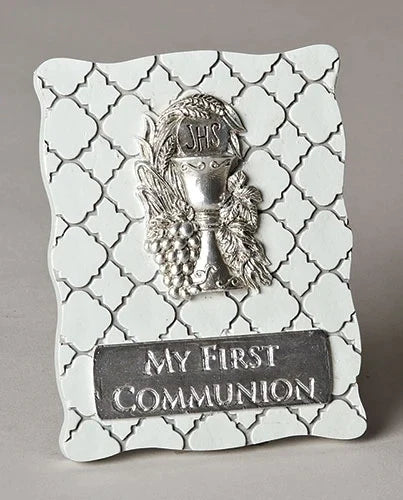 44032  My First Communion Desk Plaque