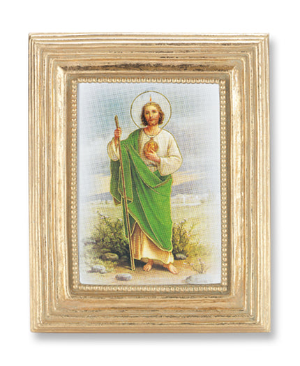 ST. JUDE GOLD STAMPED PRINT IN GOLD FRAME