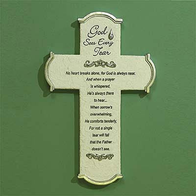 47028  GOD SEES EVERY TEAR WALL CROSS