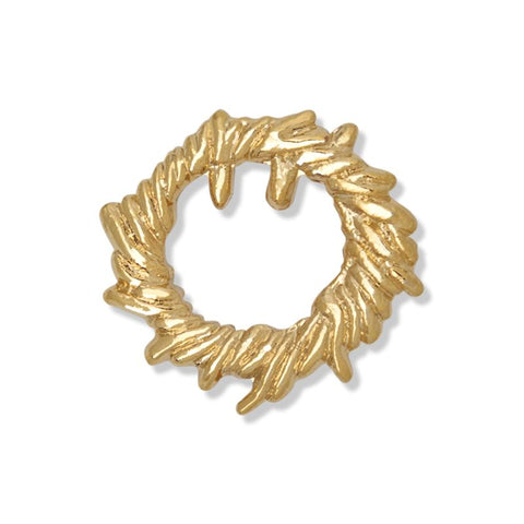 7/8 x 7/8 Inch Gold Crown of Thorns Lapel Pin