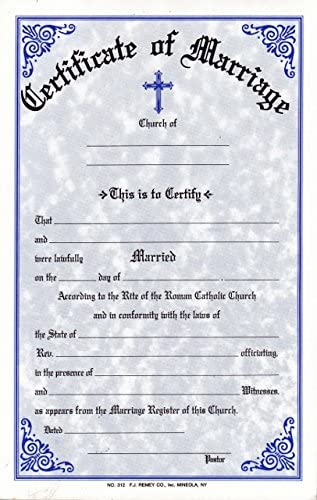 Marriage Certificate PAD OF 50
