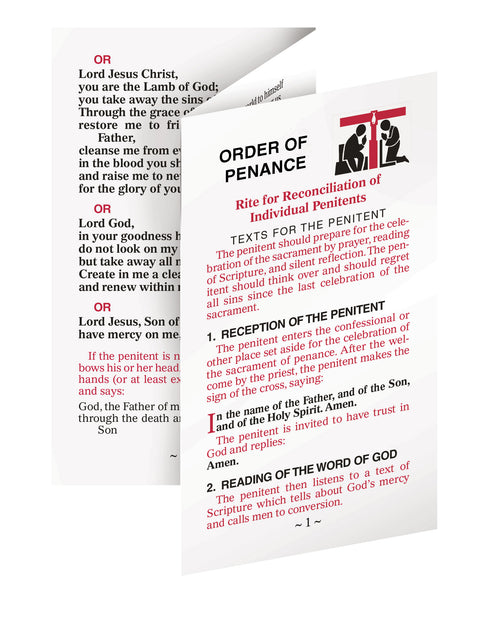 Order of Penance Tri-fold for the Penitents PK of 25
