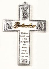 5" Pewter Godmother Cross