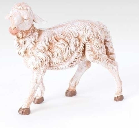 52936---12" SCALE SHEEP,HEAD STRAIGHT NATIVITY FIGURE