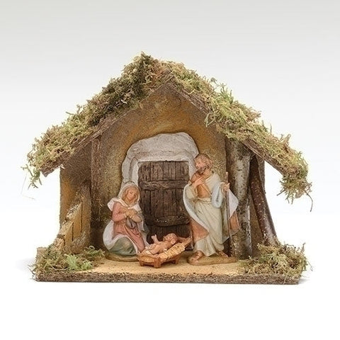 3.5" SCALE 3 FIGURE NATIVITY WITH ITALIAN STABLE