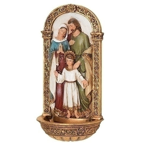 7.75"H HOLY FAMILY WATER FONT RENAISSANCE COLLECTION