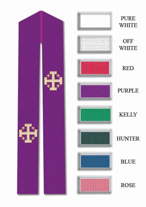 JERSALEM CROSS STOLE 707 708 - Stole, Stoles - Patrick Baker & Sons