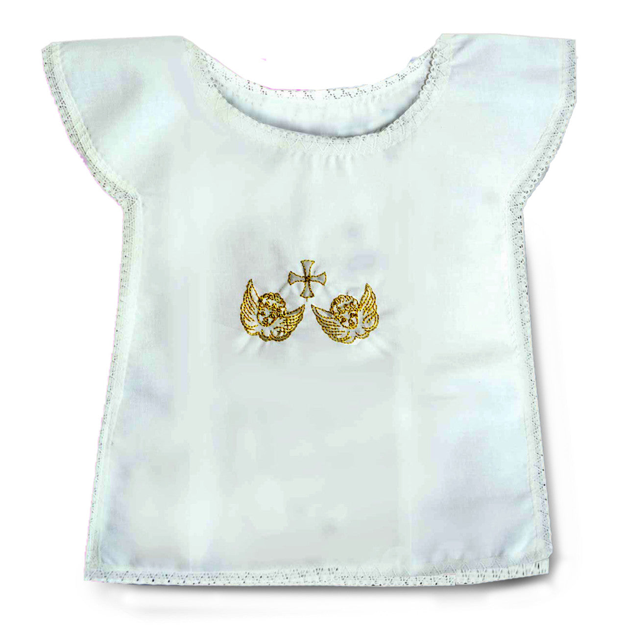 E31 Embroidered Angels on Baptism Bib– Patrick Baker Church Goods