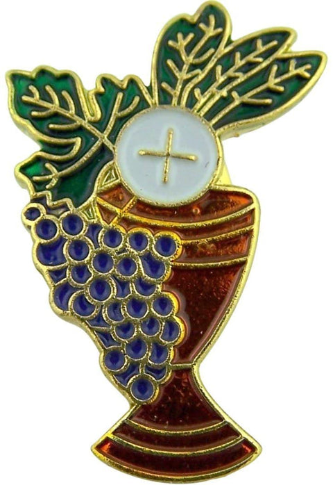 3121  Chalice with Grapes and Wheat 1 Inch
