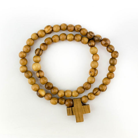 Rosary Bracelet made of Olive Wood From The Holy Land