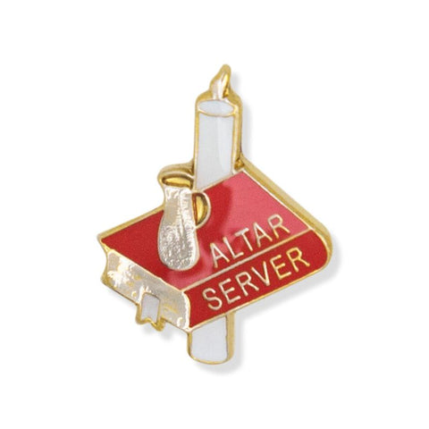 3/4 x 5/8 Gold Enameled Altar Server Lapel Pin