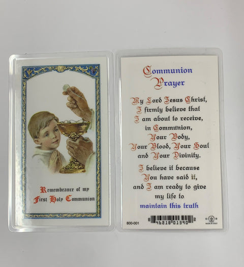 800-002 BOY COMMUNION CARD