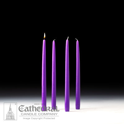 Advent Tapers Box of 4 - 12" 4 Purple