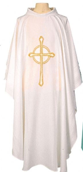Gold Metallic Cross - Chasuble - Chasuble, Chasubles - Patrick Baker & Sons
