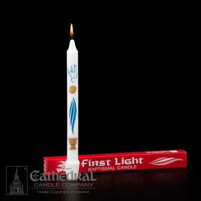 First Light Baptism Candle - Candles - Patrick Baker & Sons