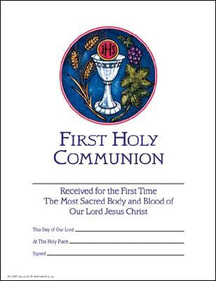 8427 COMMUNION CERTIFICATES PACK OF 25